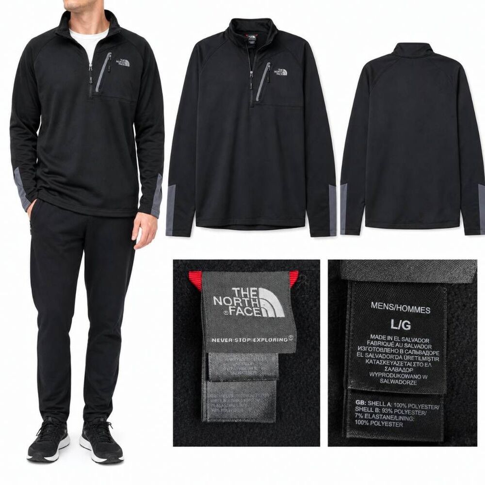The North Face Men’s Large Black Quarter Zip Pullover